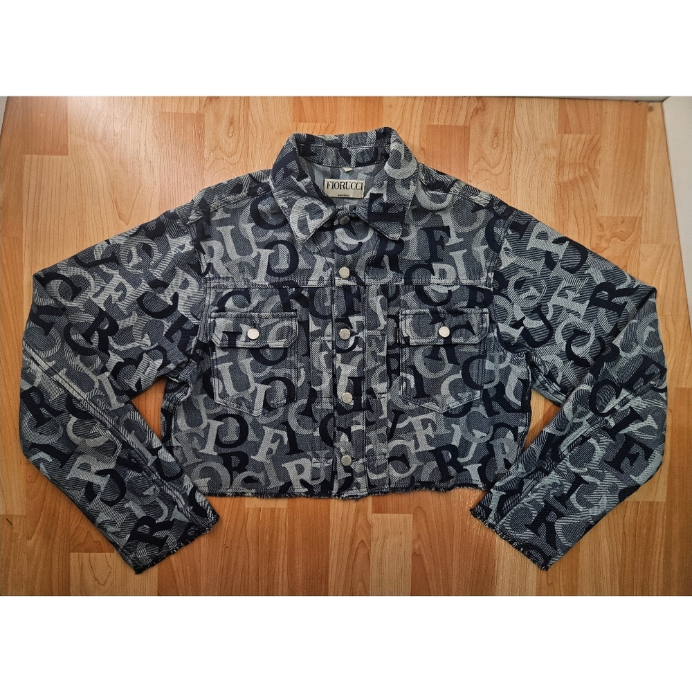 Fiorucci Navy and Light Gray Patterned Jacket